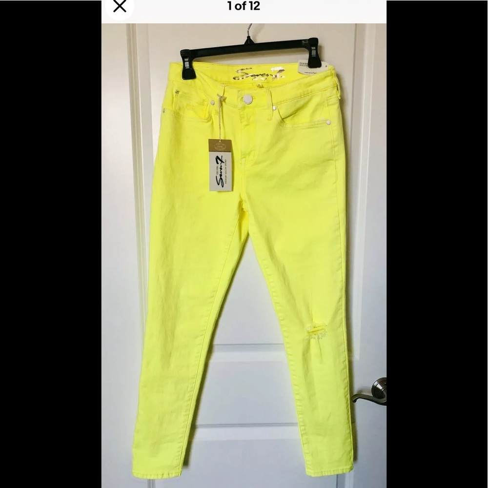 NWT Seven7 Women High Rise Hollywood Skinny Handcrafted Premium Denim Jeans Sz 6
